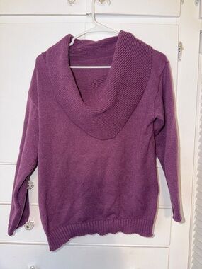 Source Unknown Purple Cowl Neck Sweater